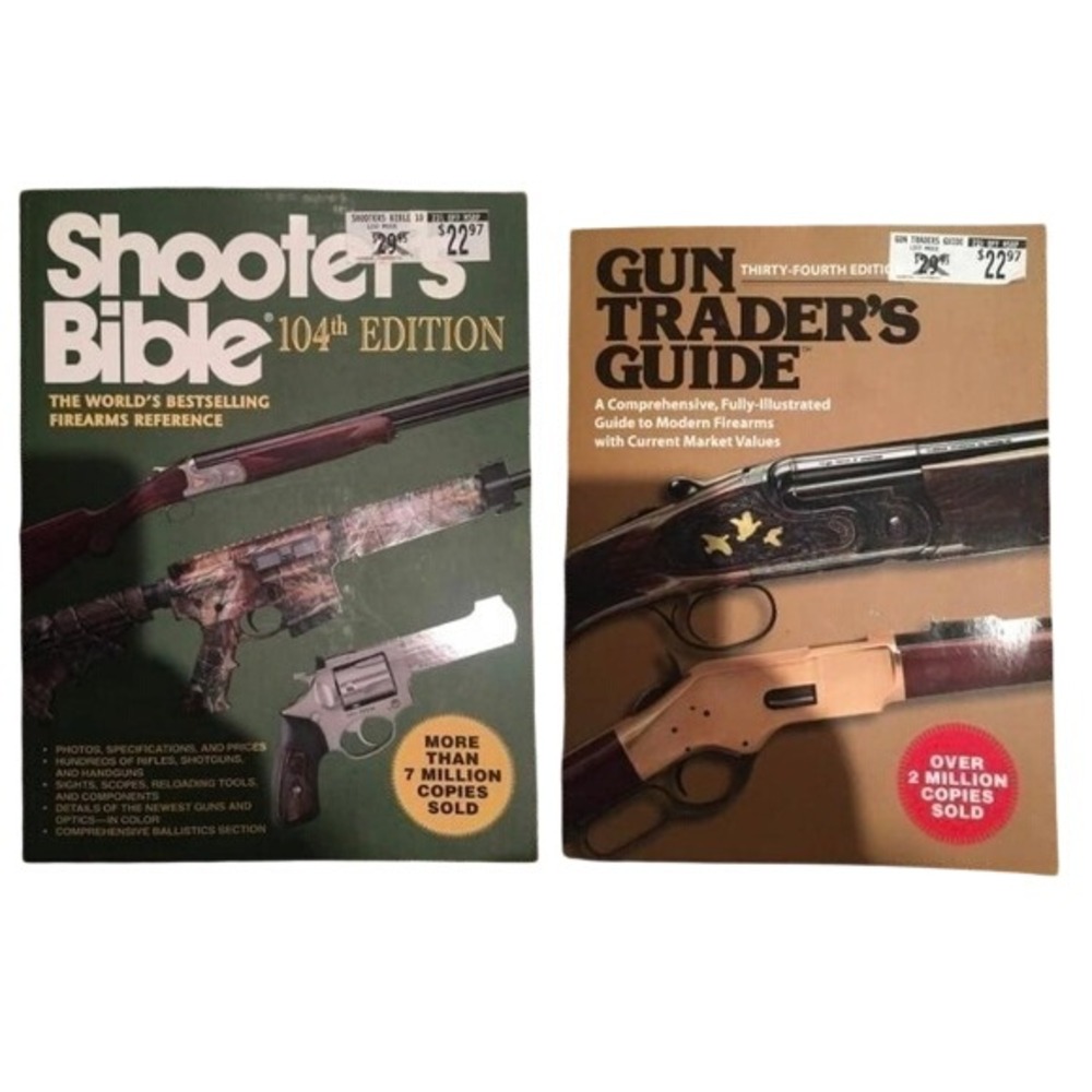 Shooters Bible 104th Edition‎ and Gun Traders Guide 34th Edition Firearms Books
